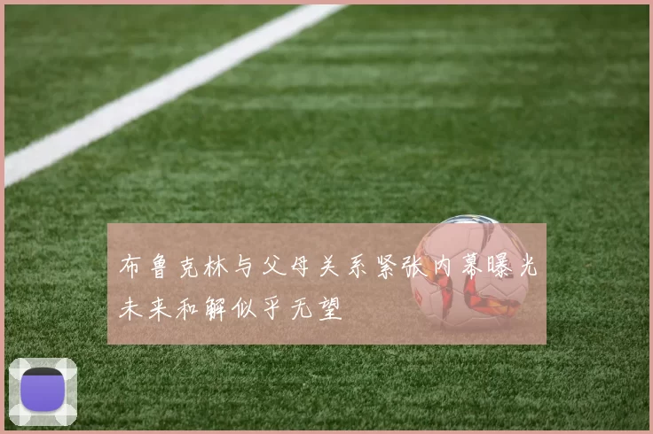 布鲁克林与父母关系紧张内幕曝光未来和解似乎无望